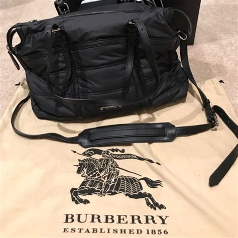 Burberry Abbey Quilted Nylon Diaper Tote Bag 